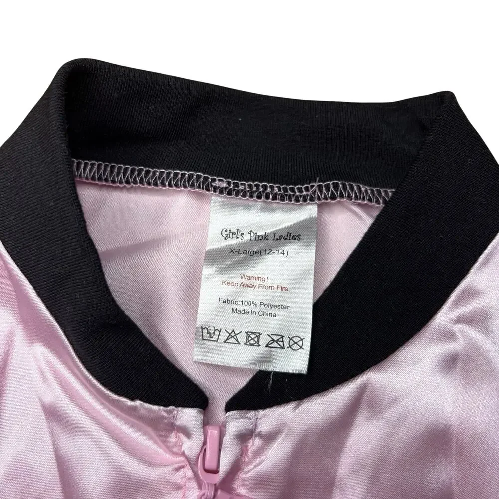 Pink Ladies Satin Jacket Girls XL 14/16 Grease Costume Sock Hop Party
